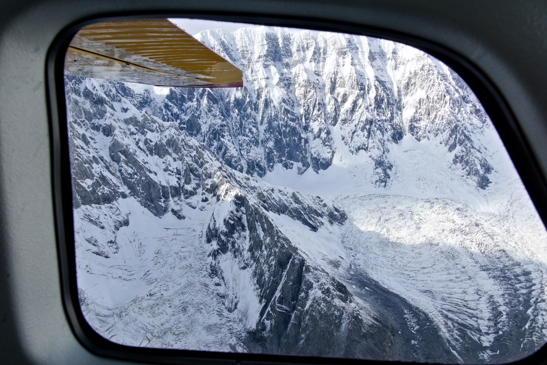 Aerial view of Bagley icefield in Wrangell - St. Elias NP