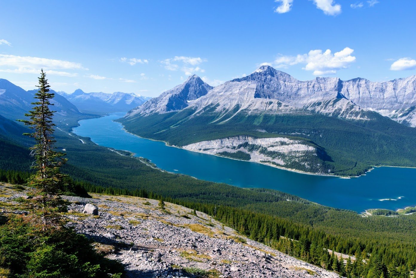 Descending from Wind Ridge, Kananaskis
