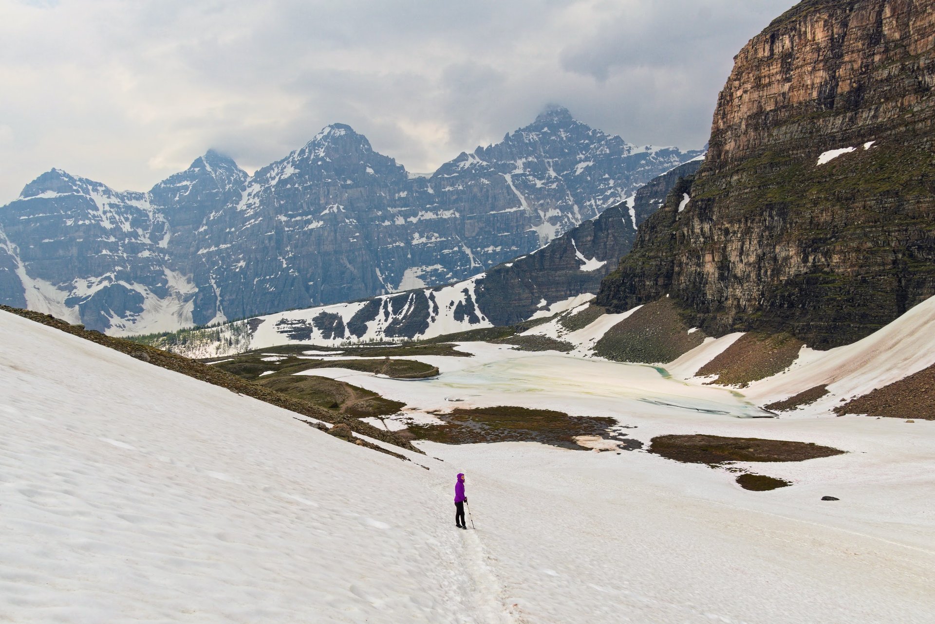 Descending from Sentinel Pass