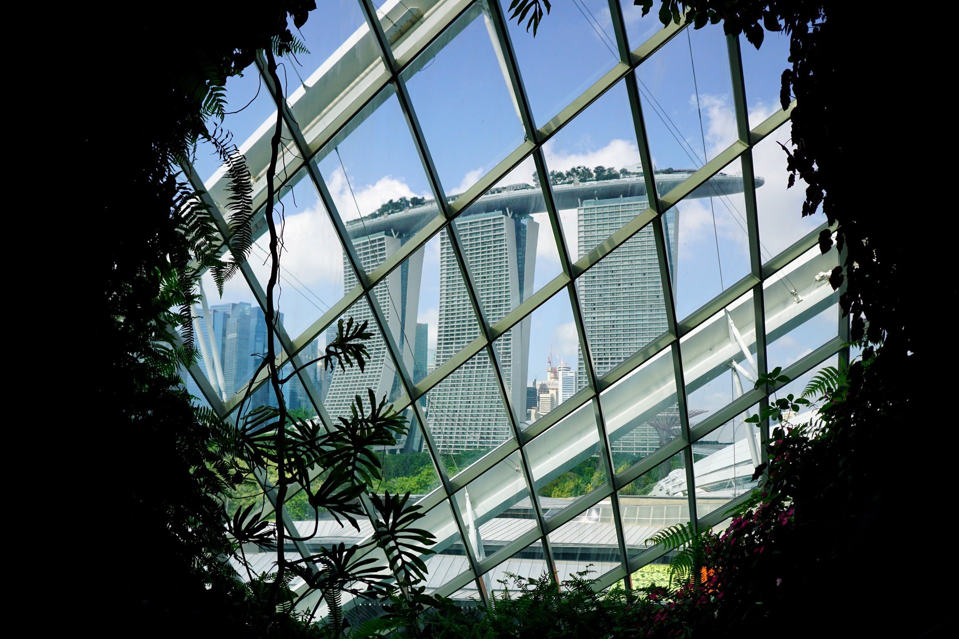 Marina Bay Sands hotel from Gardens by the Bay, Singapore